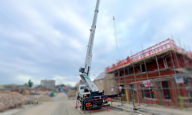 LJC crane on site ready to lift