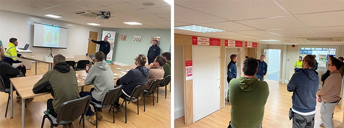 Fire door competency training in a classroom and workshop environments