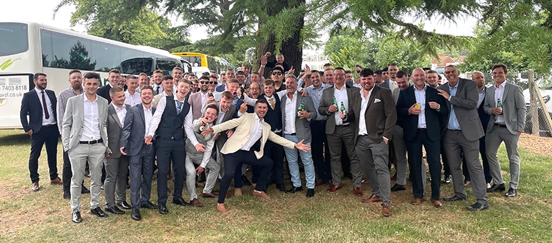 Sub contractors and construction teams celebrating at Royal Ascot